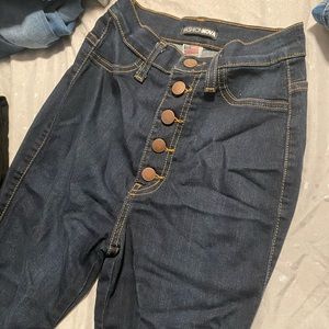 High-Rise Dark Wash Jeans
